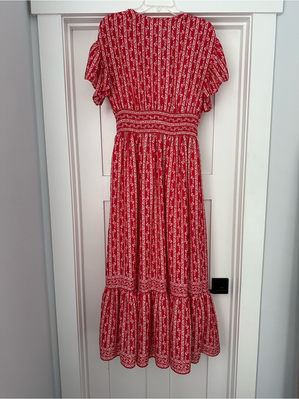Max Studio Red Printed V-Neck Maxi Dress - Picture 2 of 4